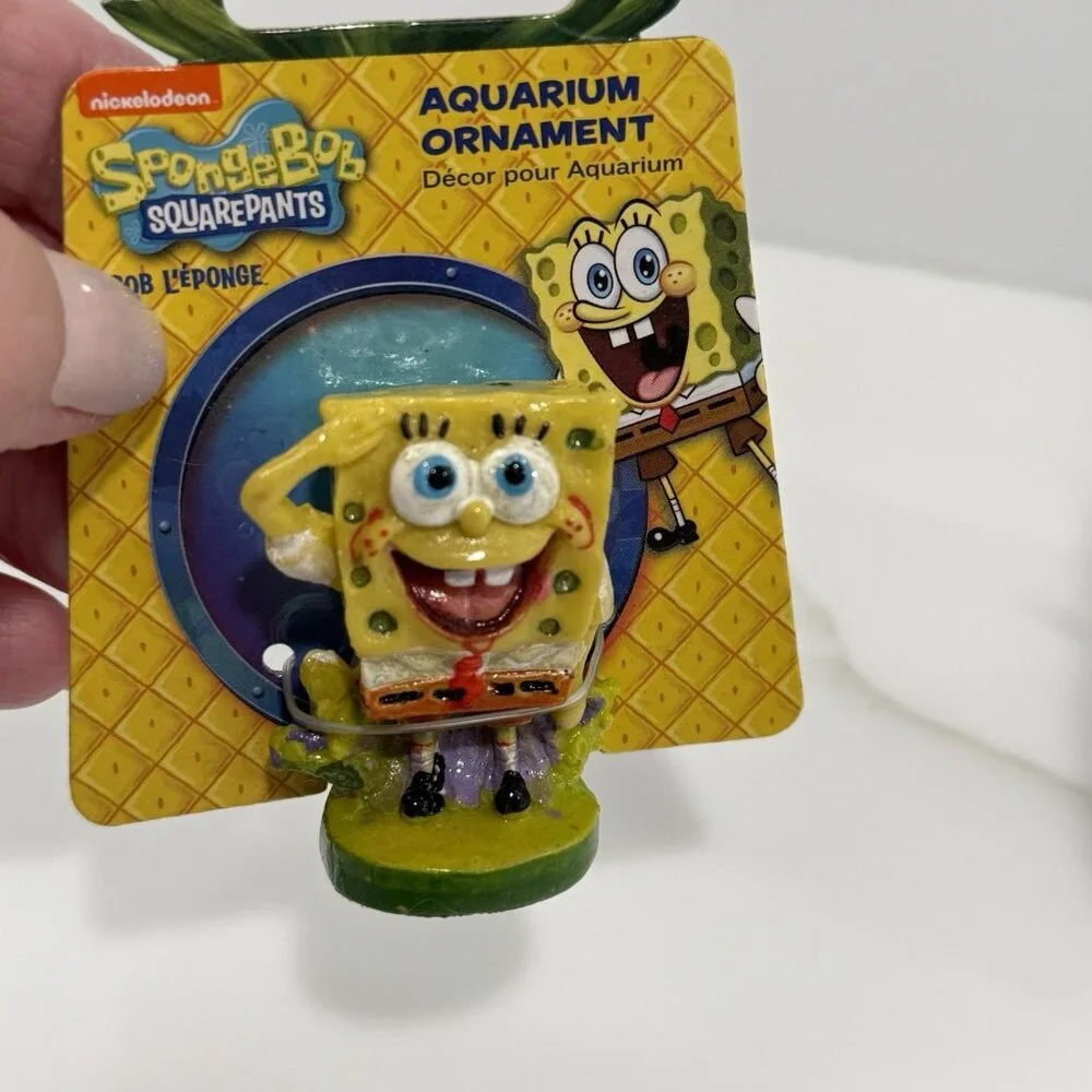 SpongeBob Squarepants Patrick Star Set of 2‎ Mini Aquarium Desk Ornaments NEW